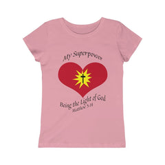 Girls Princess Tee "My superpower" in 5 colors and 5 Sizes (4334316257374)