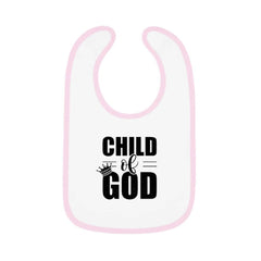 Contrast Trim Jersey Baby Bib "Child of God"