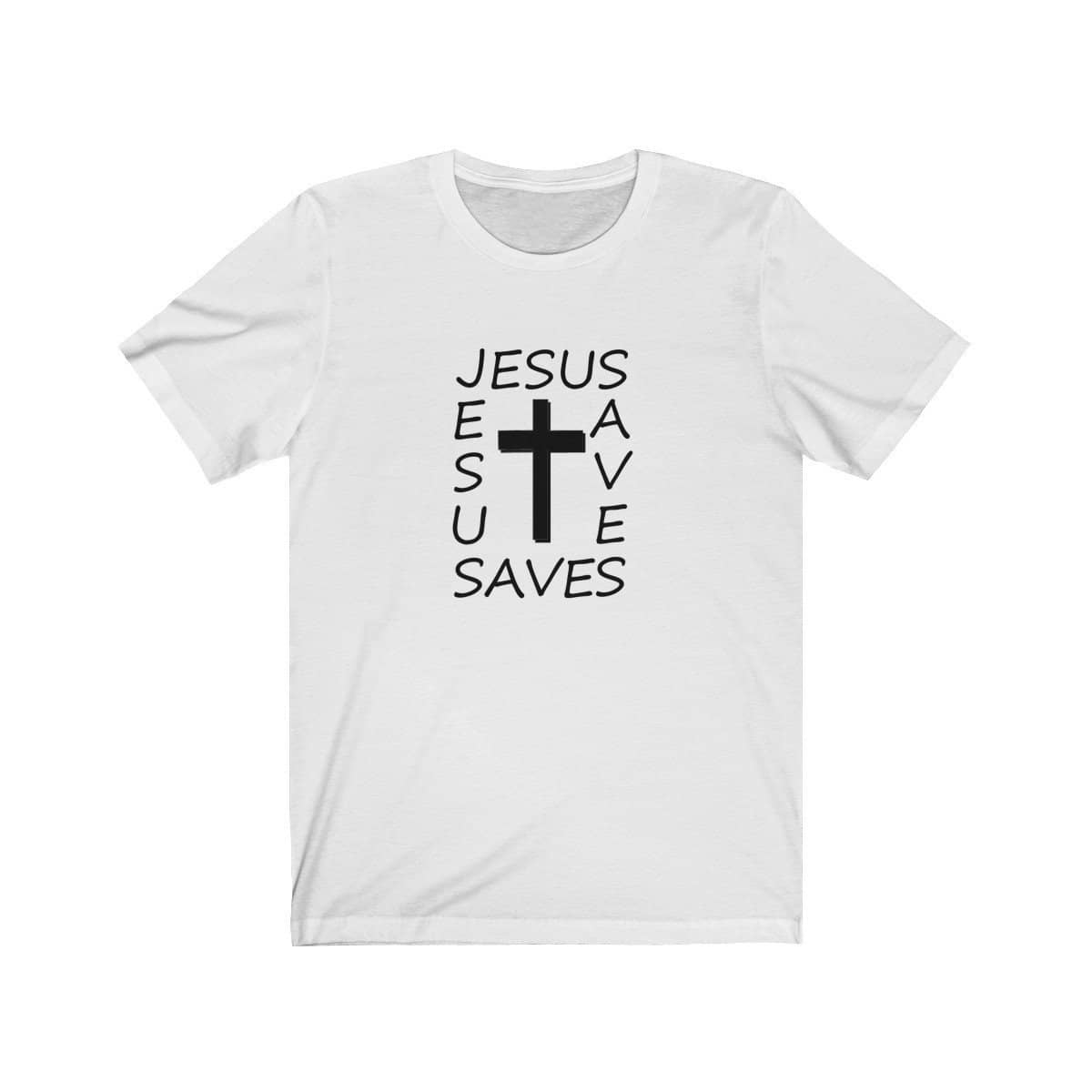 Bella & Canvas 3001 T-Shirt Jesus Saves in 14 Colors and 7 Sizes T-Shirt (3342719811684)