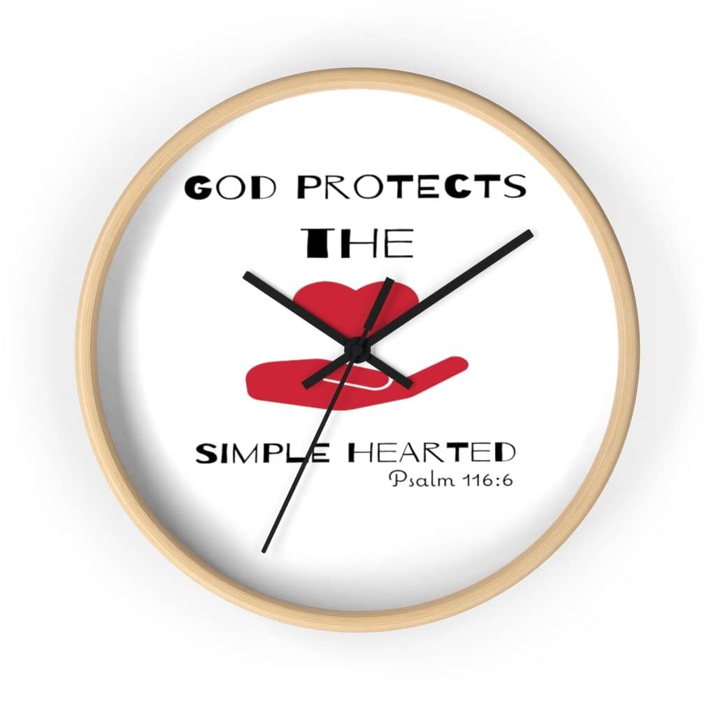 Wall Clock "God Protects the Simple Hearted" (3329333198948)