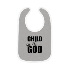 Contrast Trim Jersey Baby Bib "Child of God"