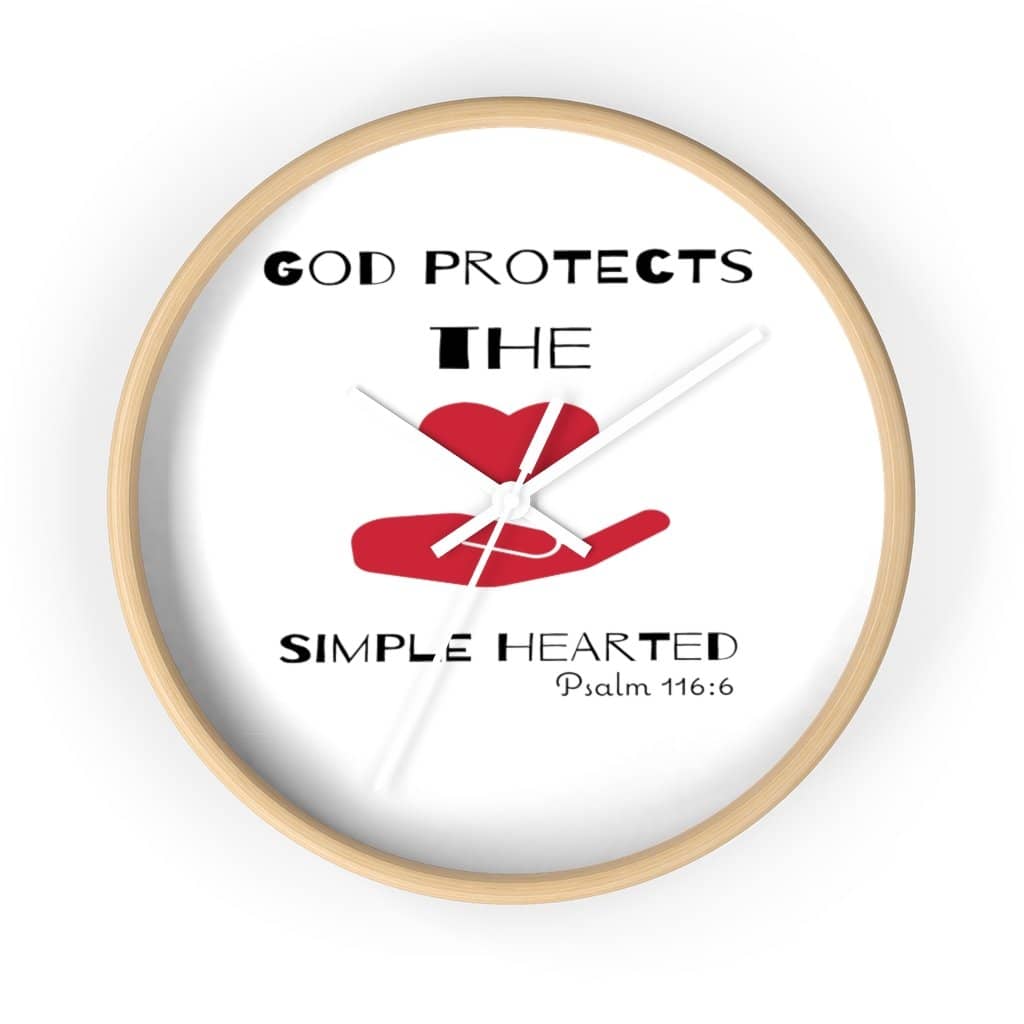 Wall Clock "God Protects the Simple Hearted" (3329333198948)