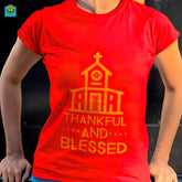 Bella & Canvas Ladies Favorite T-Shirt "Thankful and Blessed"