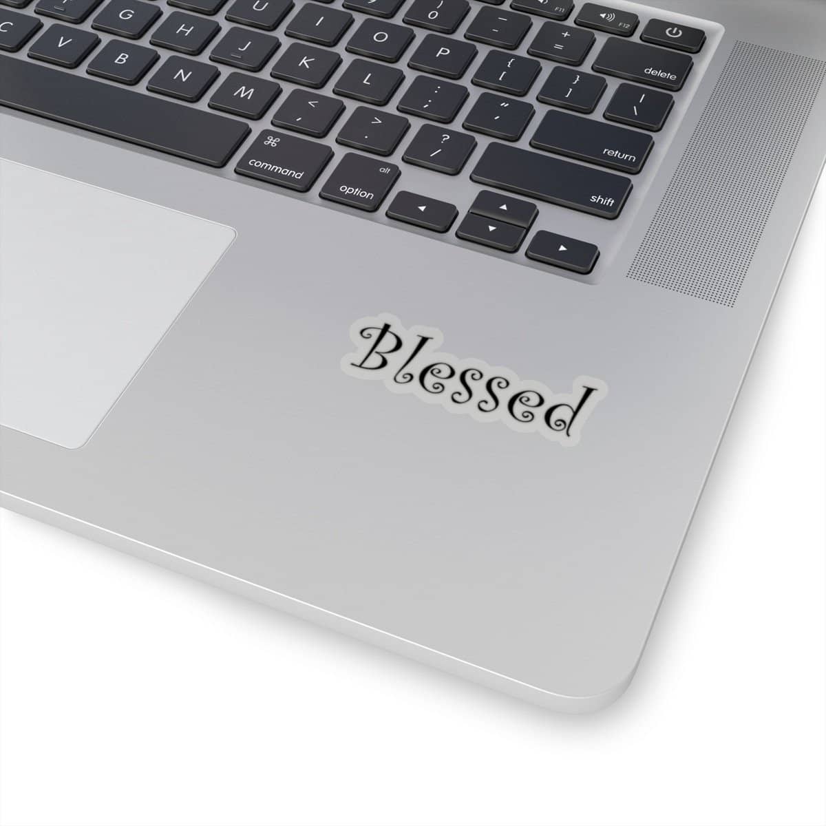 Kiss-Cut Stickers "Blessed" White or Transparent Background in 4 Sizes (3475854524516)