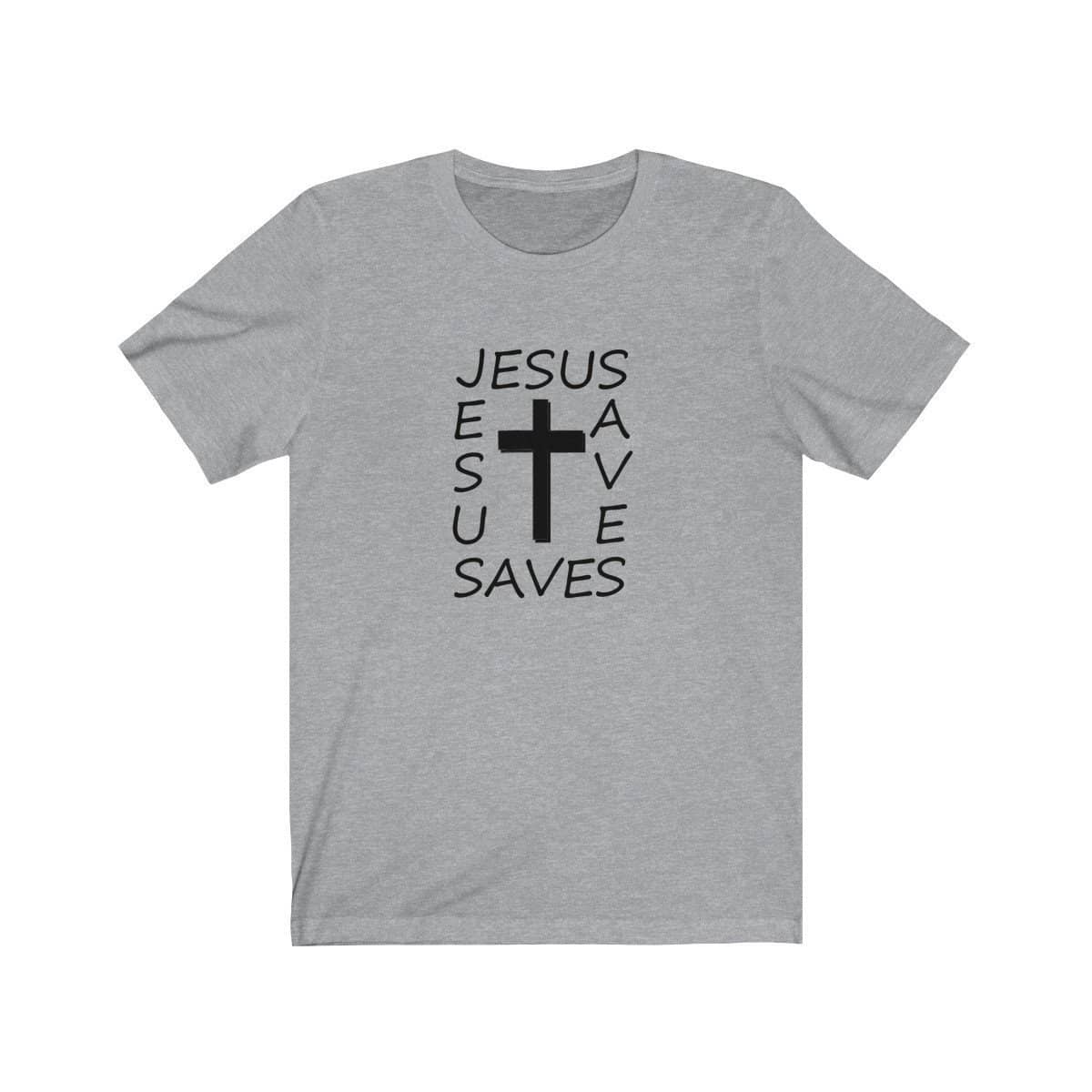 Bella & Canvas 3001 T-Shirt Jesus Saves in 14 Colors and 7 Sizes T-Shirt (3342719811684)