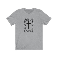 Bella & Canvas 3001 T-Shirt Jesus Saves in 14 Colors and 7 Sizes T-Shirt (3342719811684)