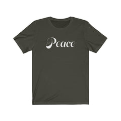 Bella & Canvas Short Sleeve Tee "Peace" white font (4767531728990)
