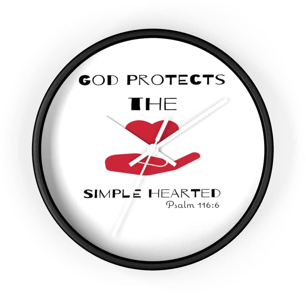 Wall Clock "God Protects the Simple Hearted" (3329333198948)