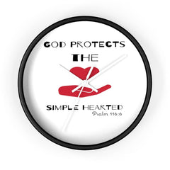 Wall Clock "God Protects the Simple Hearted" (3329333198948)