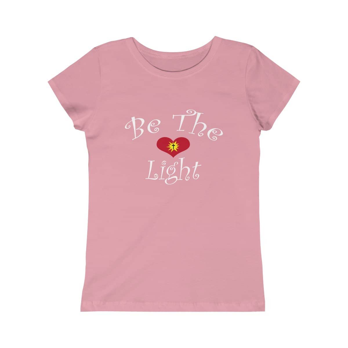 Girls Princess Tee "Be the Light" in 6 Colors and 5 Sizes (4334464565342)