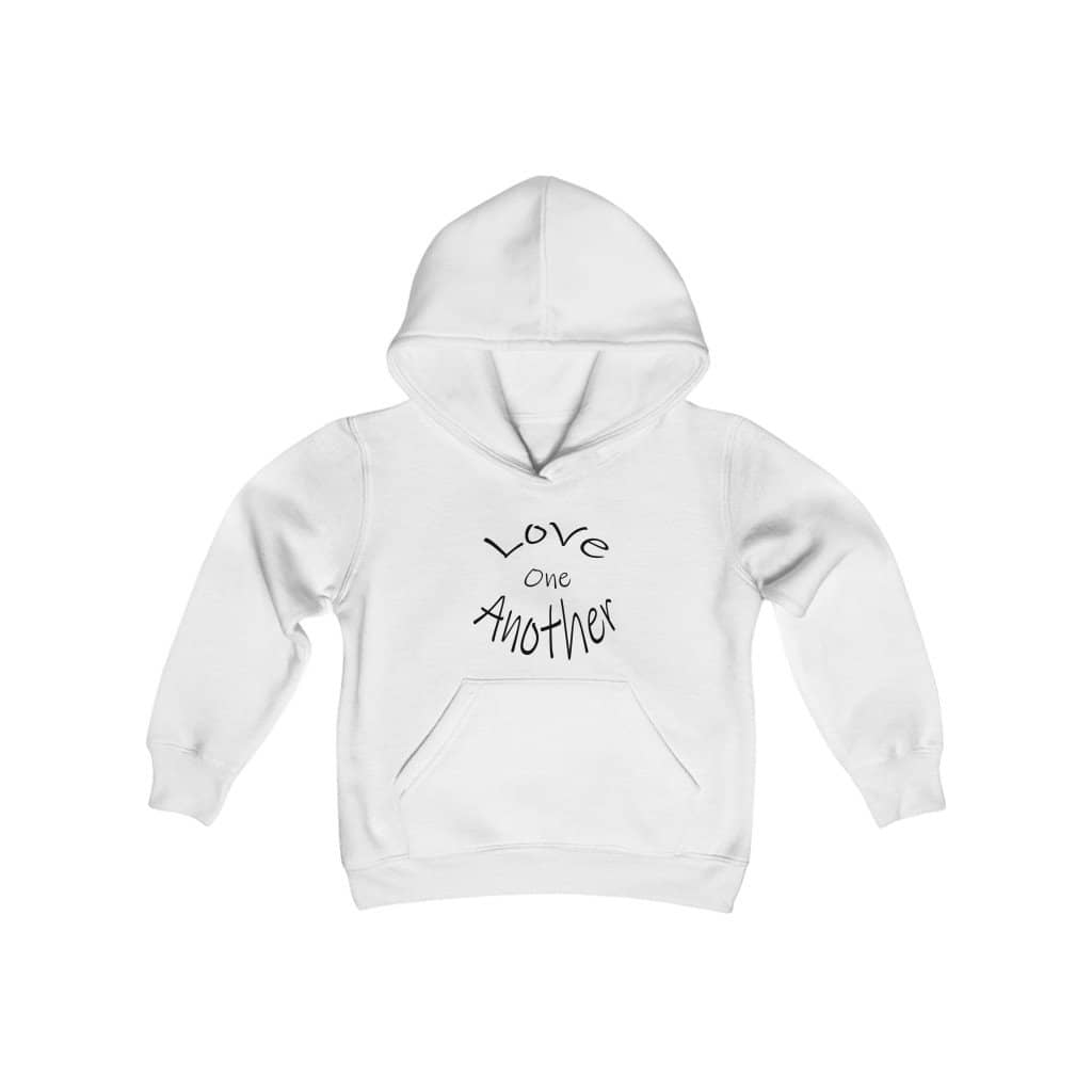 Youth Heavy Blend Hooded Sweatshirt "Love One Another" (6120482668736)