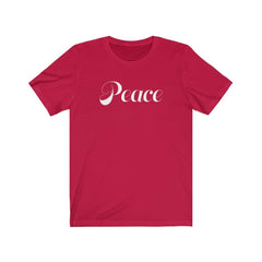 Bella & Canvas Short Sleeve Tee "Peace" white font (4767531728990)