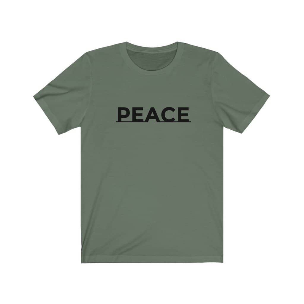 Bella & Canvas Short Sleeve Tee "Peace" black font b (4771810312286)