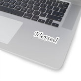 Kiss-Cut Stickers "Blessed" White or Transparent Background in 4 Sizes (3475854524516)