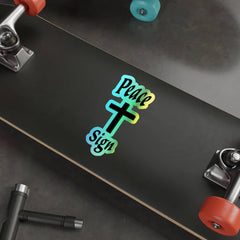 Holographic Die-cut Stickers "Peace Sign"