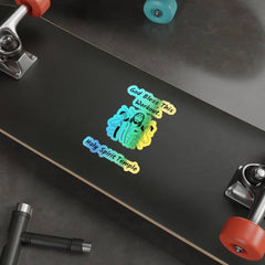 Holographic Die-cut Stickers "God Bless This Workout"