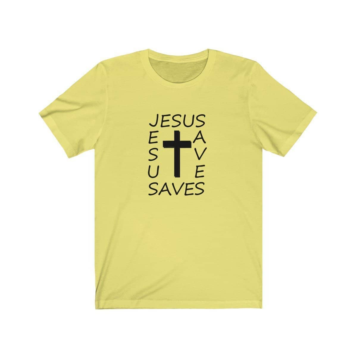 Bella & Canvas 3001 T-Shirt Jesus Saves in 14 Colors and 7 Sizes T-Shirt (3342719811684)
