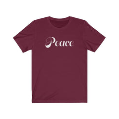 Bella & Canvas Short Sleeve Tee "Peace" white font (4767531728990)