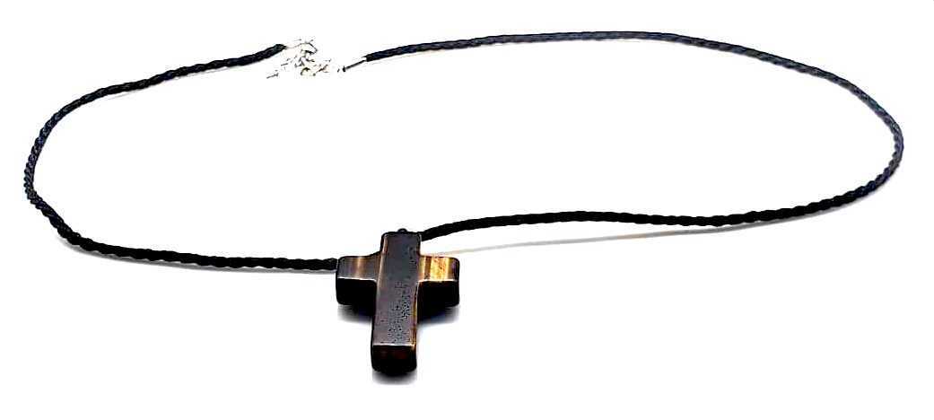 Tigers Eye Gemstone Cross Necklace 1.6 inch Cross Free Shipping (4381817700446)