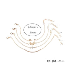 Multi Layer Bracelet "Cross Moon Arrow" Free Shipping (4420536991838)