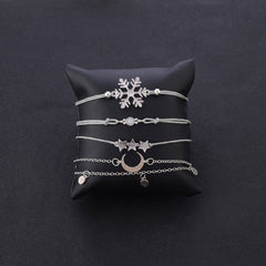 Multi Layer Bracelet "Snowflake Moon Stars" Free Shipping! (4421320999006)