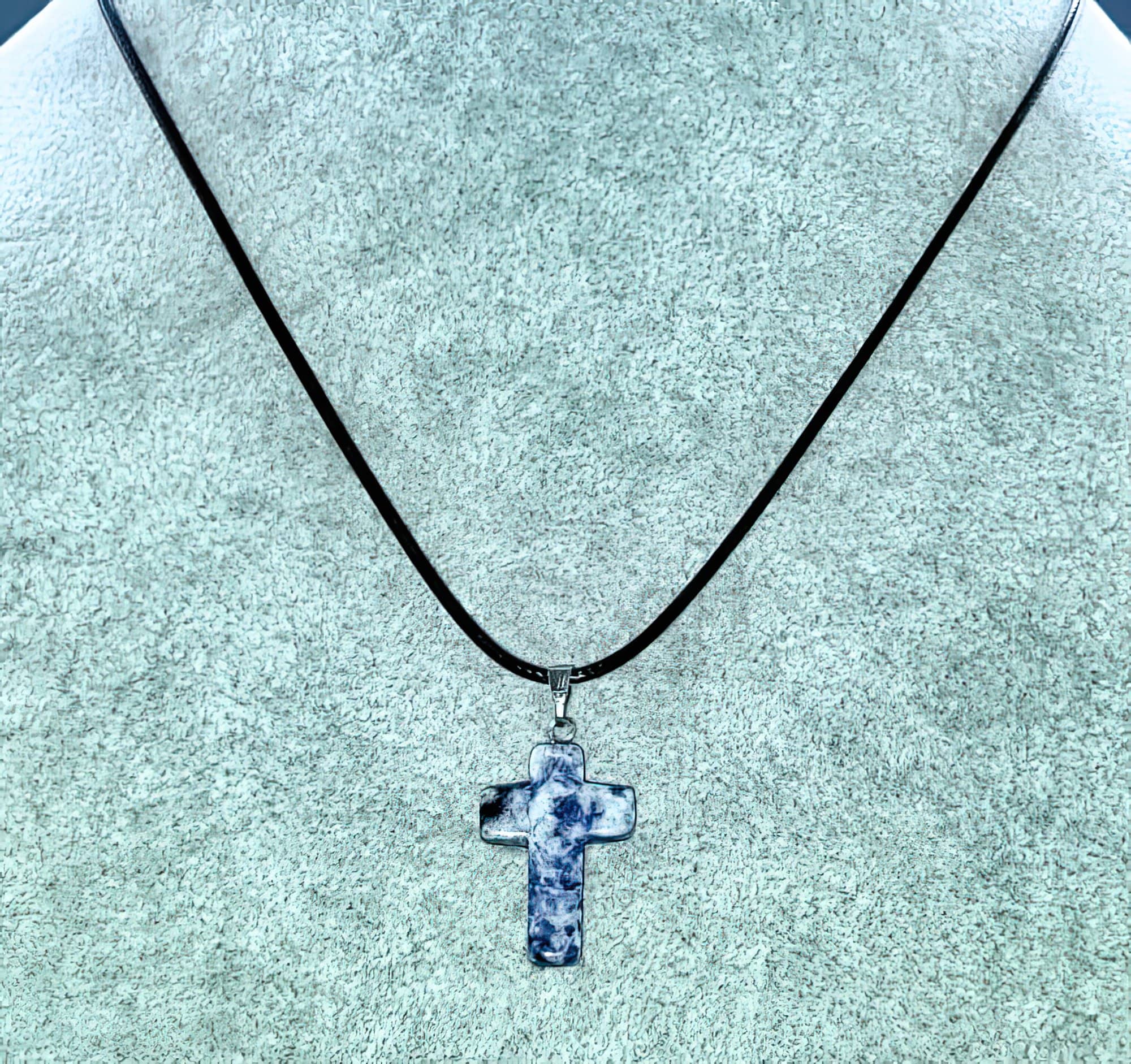 Gemstone Cross Rope Chain Necklaces in 15 Variations Free Shipping from the USA (3932911927390)