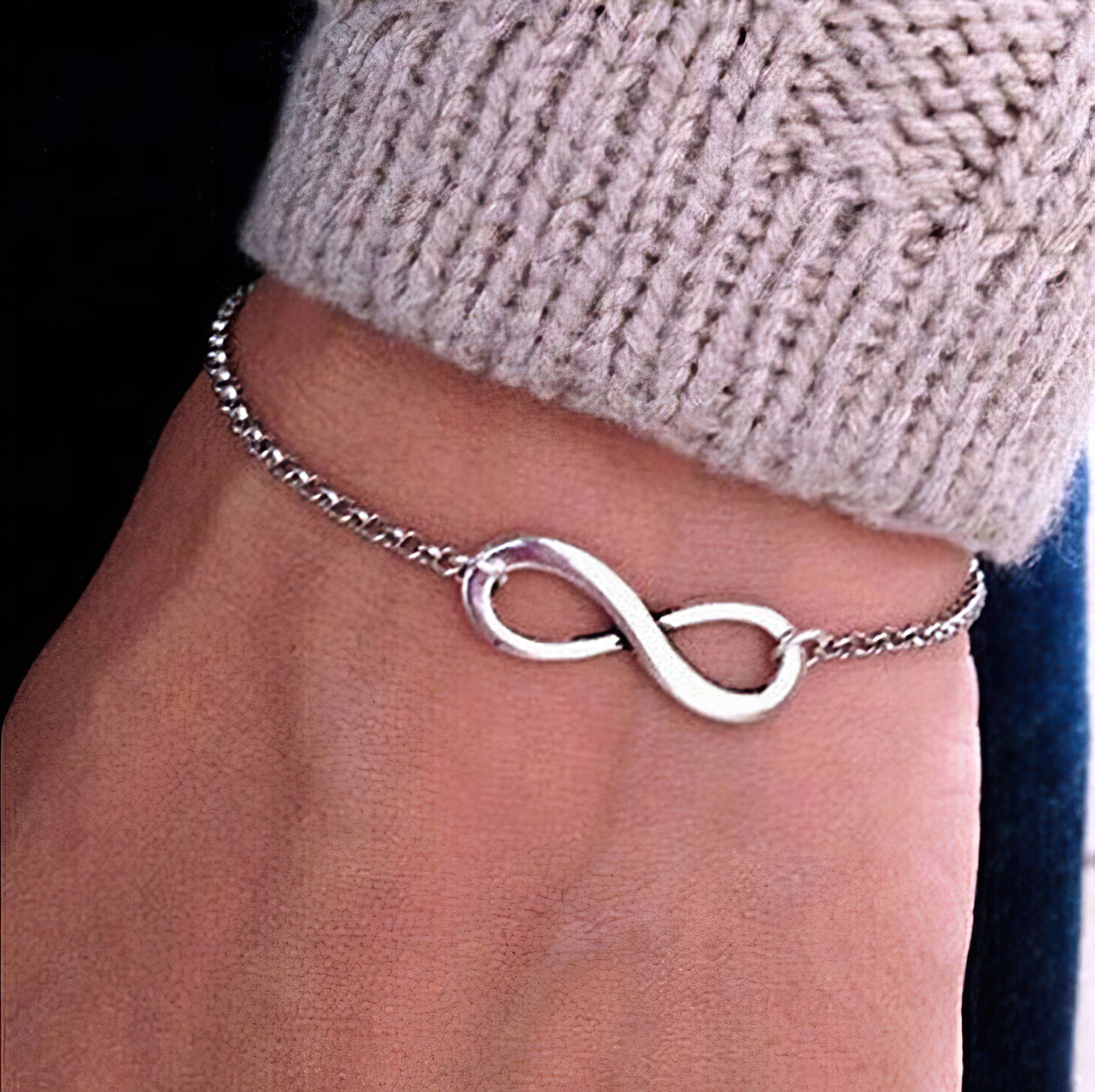 Infinity Charm Bracelet in Gold or Silver Color Free Shipping ! (4165679546462)