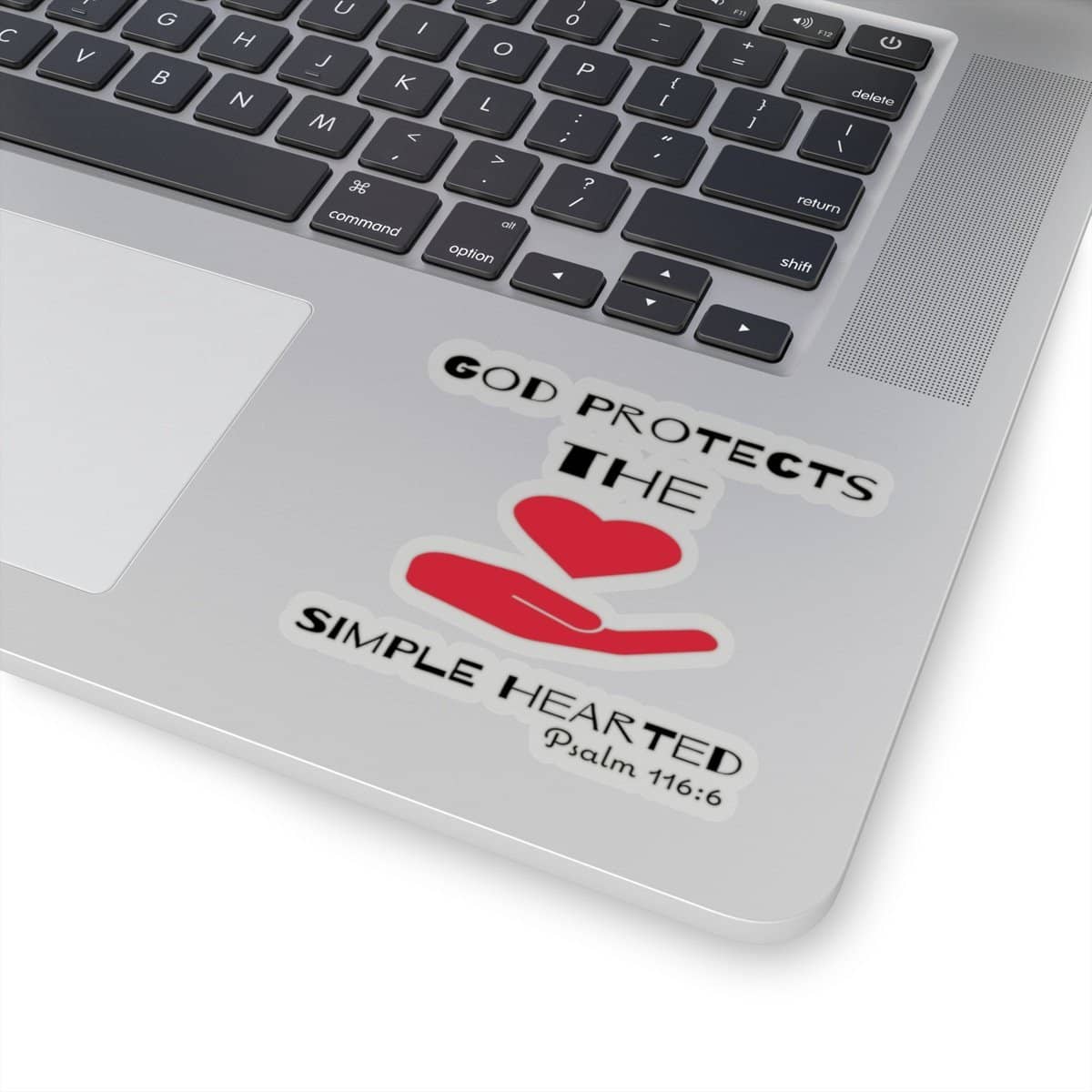 Kiss-Cut Stickers "God Protects the Simple Hearted" White or Transparent Background in 4 Sizes (3506861310052)