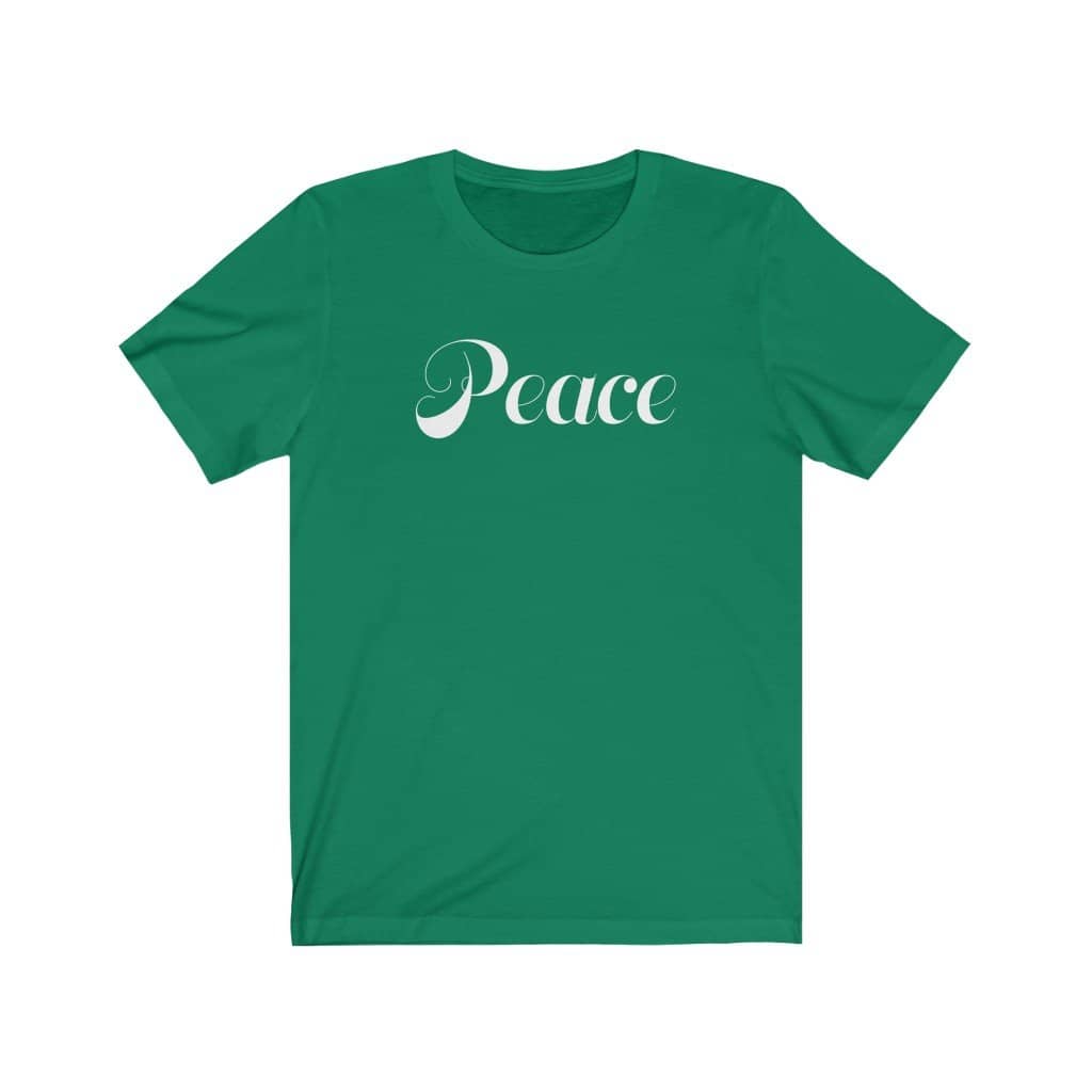 Bella & Canvas Short Sleeve Tee "Peace" white font (4767531728990)