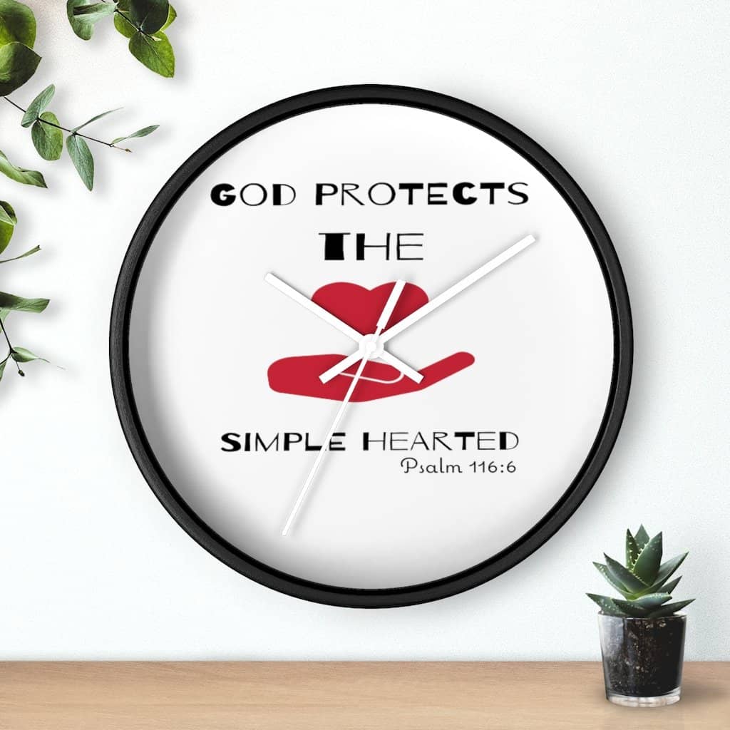 Wall Clock "God Protects the Simple Hearted" (3329333198948)