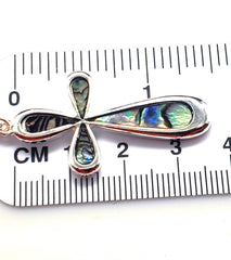 Abalone Cross Necklace and Earring Set