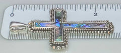 Abalone Stone Cross Necklace