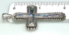 Abalone Stone Cross Necklace