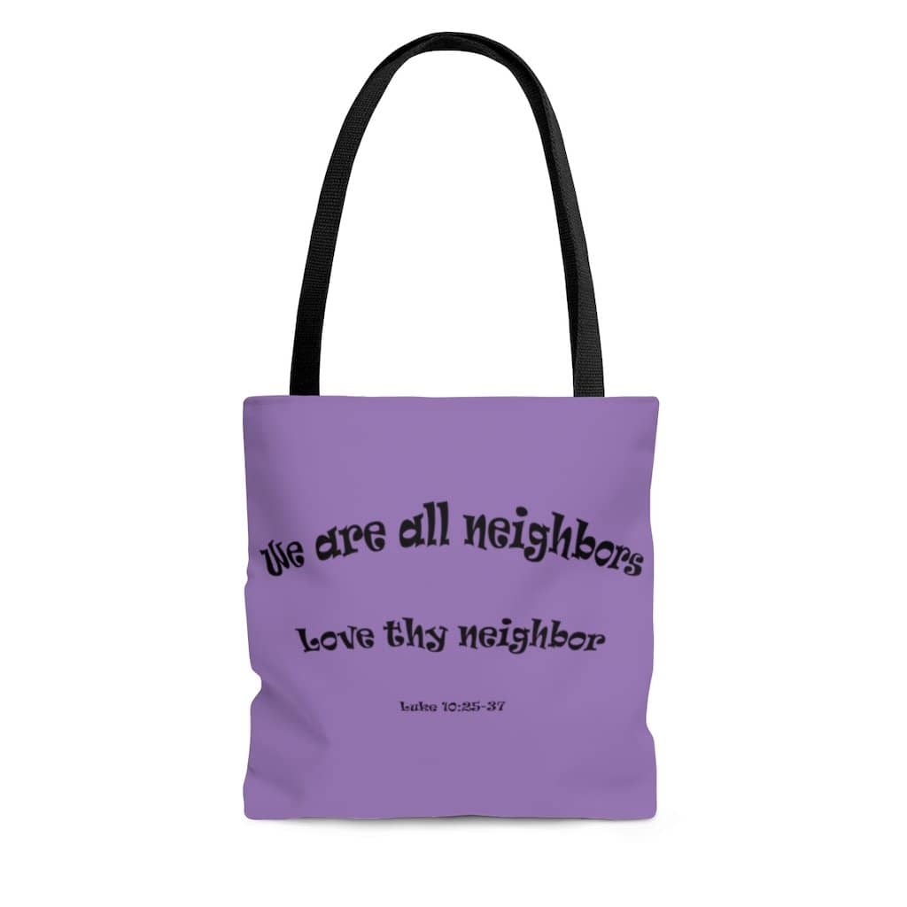 AOP Tote Bag " Neighbors" in 3 Sizes (4639395446878)