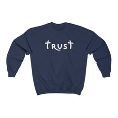Heavy Blend™ Crewneck Sweatshirt "Trust" white font (4752275112030)
