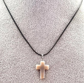 Agate Gemstone Cross Necklace (6083869114560)