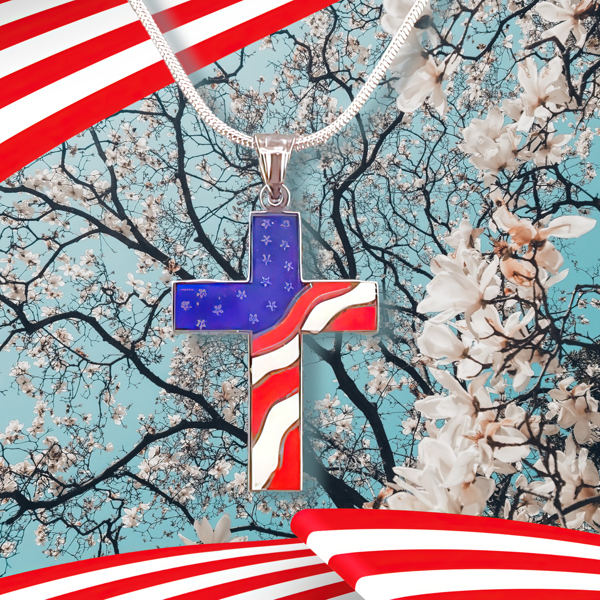 American Flag Cross