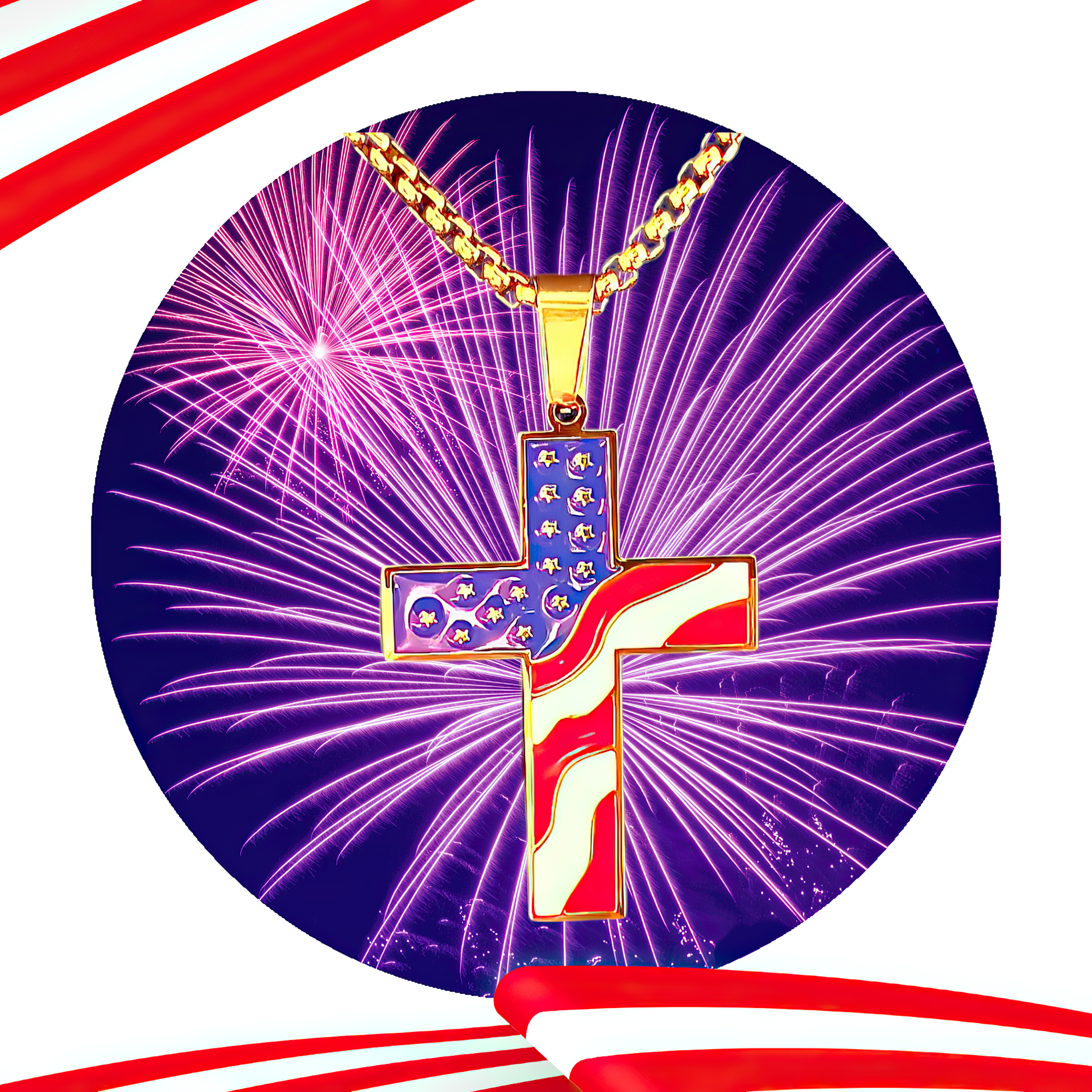 American Flag Cross