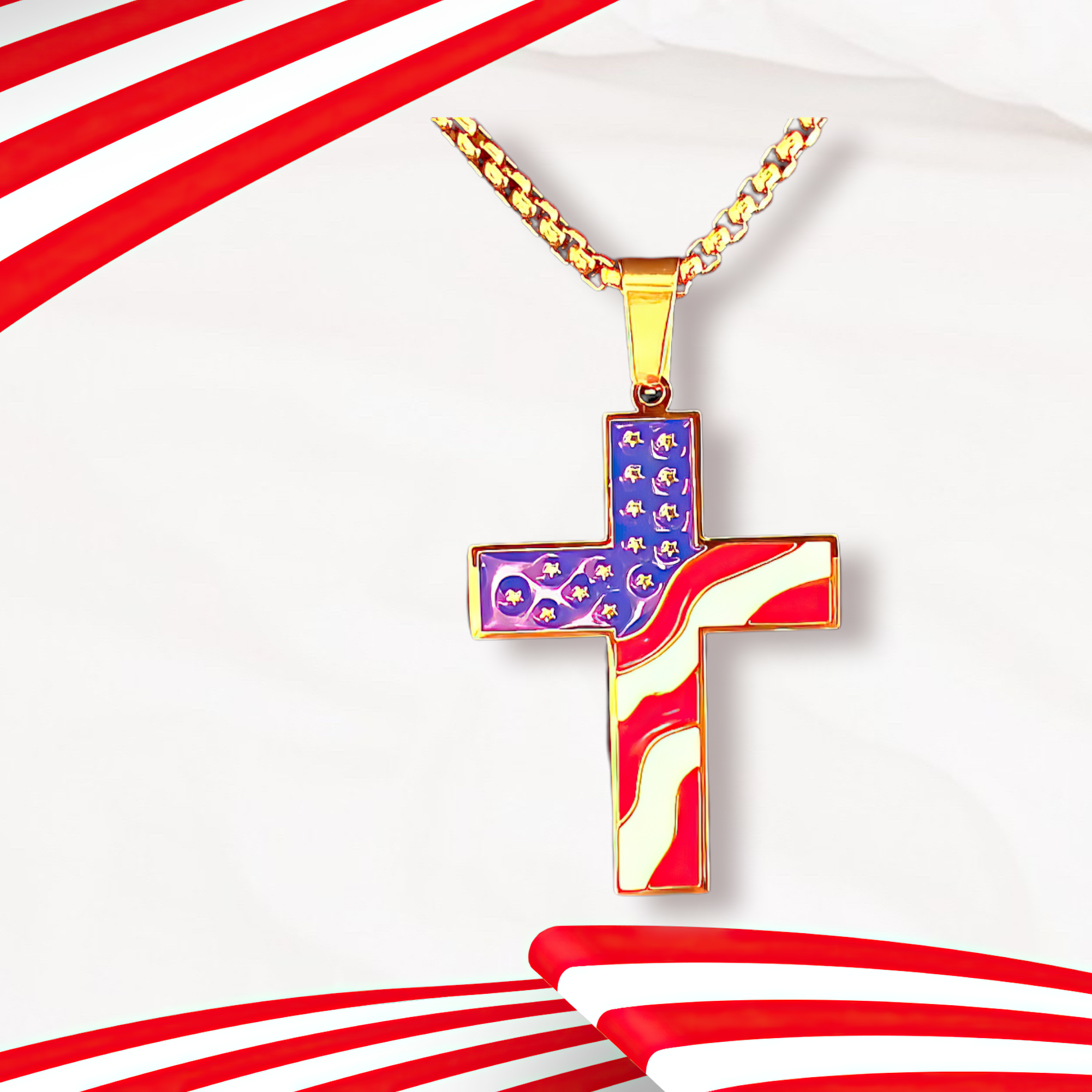 American Flag Cross