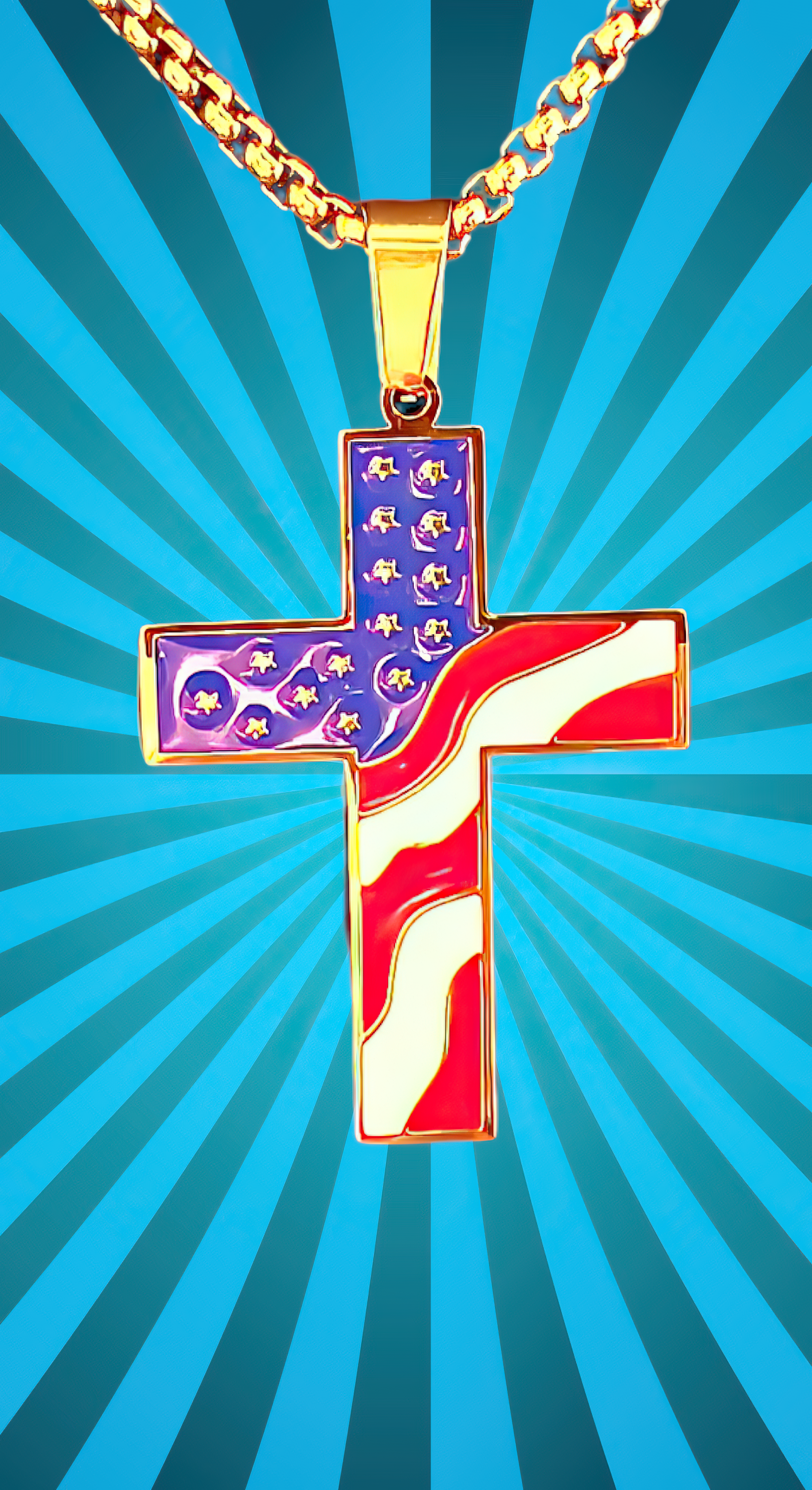 American Flag Cross