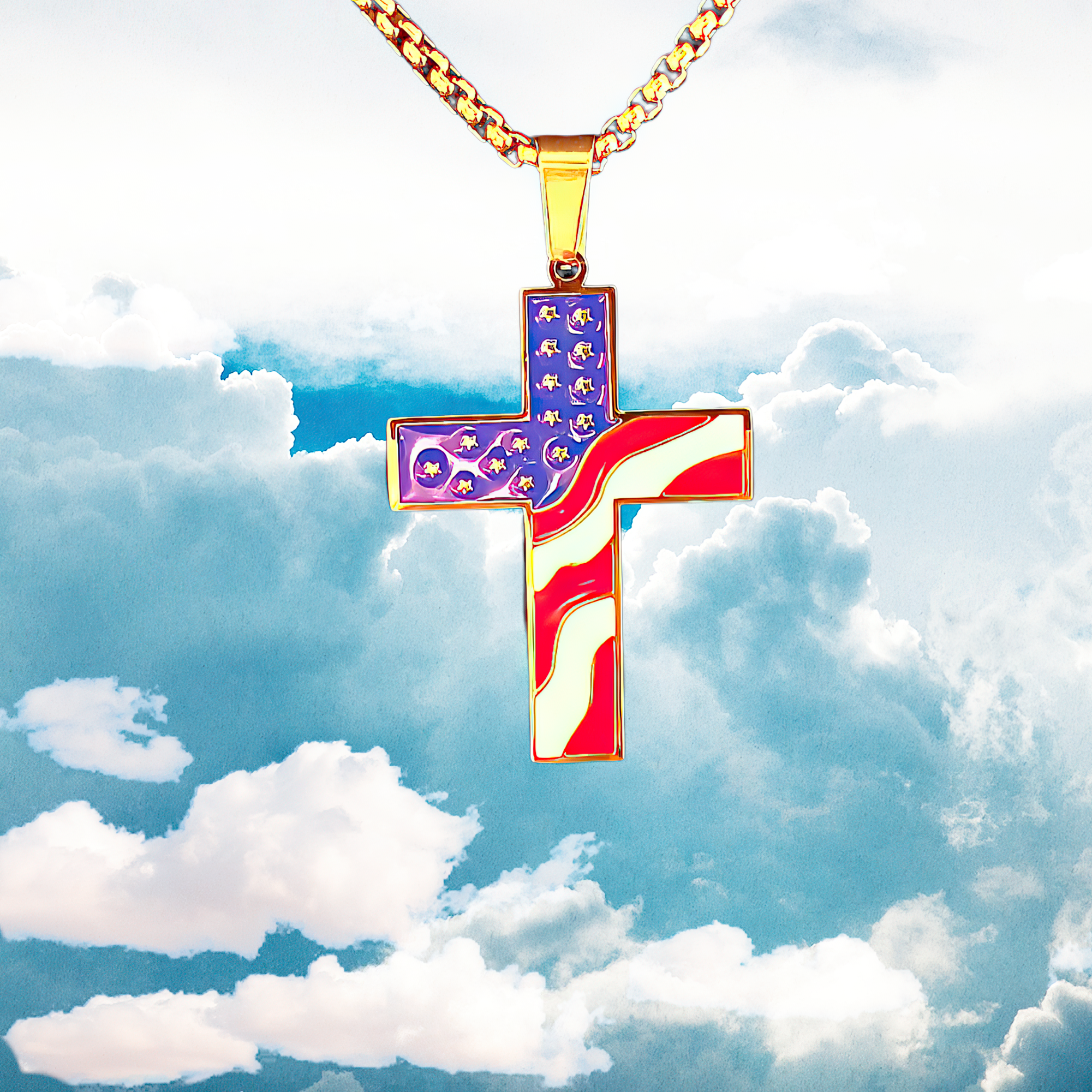 American Flag Cross