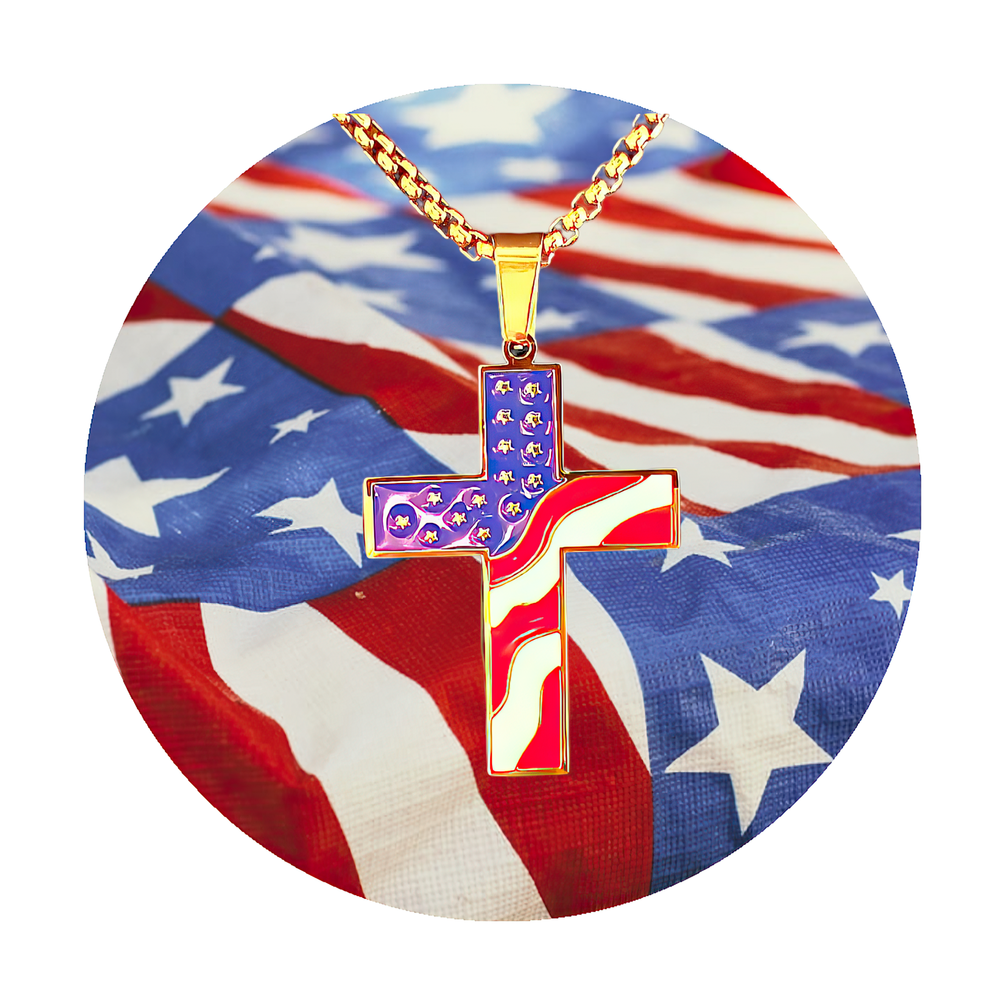 American Flag Cross