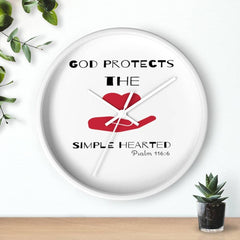 Wall Clock "God Protects the Simple Hearted" (3329333198948)