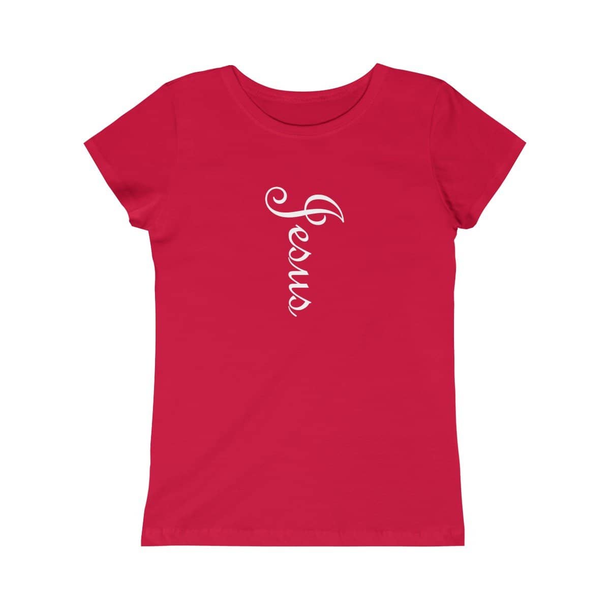 Girls Princess Tee "Jesus" in 5 Colors and 5 Sizes (4334978728030)