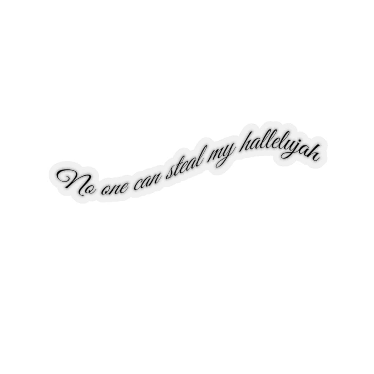 Kiss-Cut Stickers "Hallelujah" White or Transparent in 4 Sizes (3935611060318)