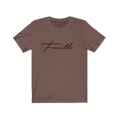 Bella & Canvas 3001 T-Shirt Faith in 14 colors and 7 sizes Brown / XS T-Shirt (3327699746916)