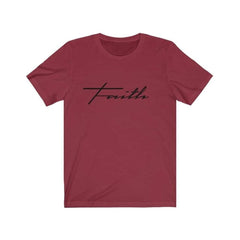 Bella & Canvas 3001 T-Shirt Faith in 14 colors and 7 sizes Cardinal / XS T-Shirt (3327699746916)