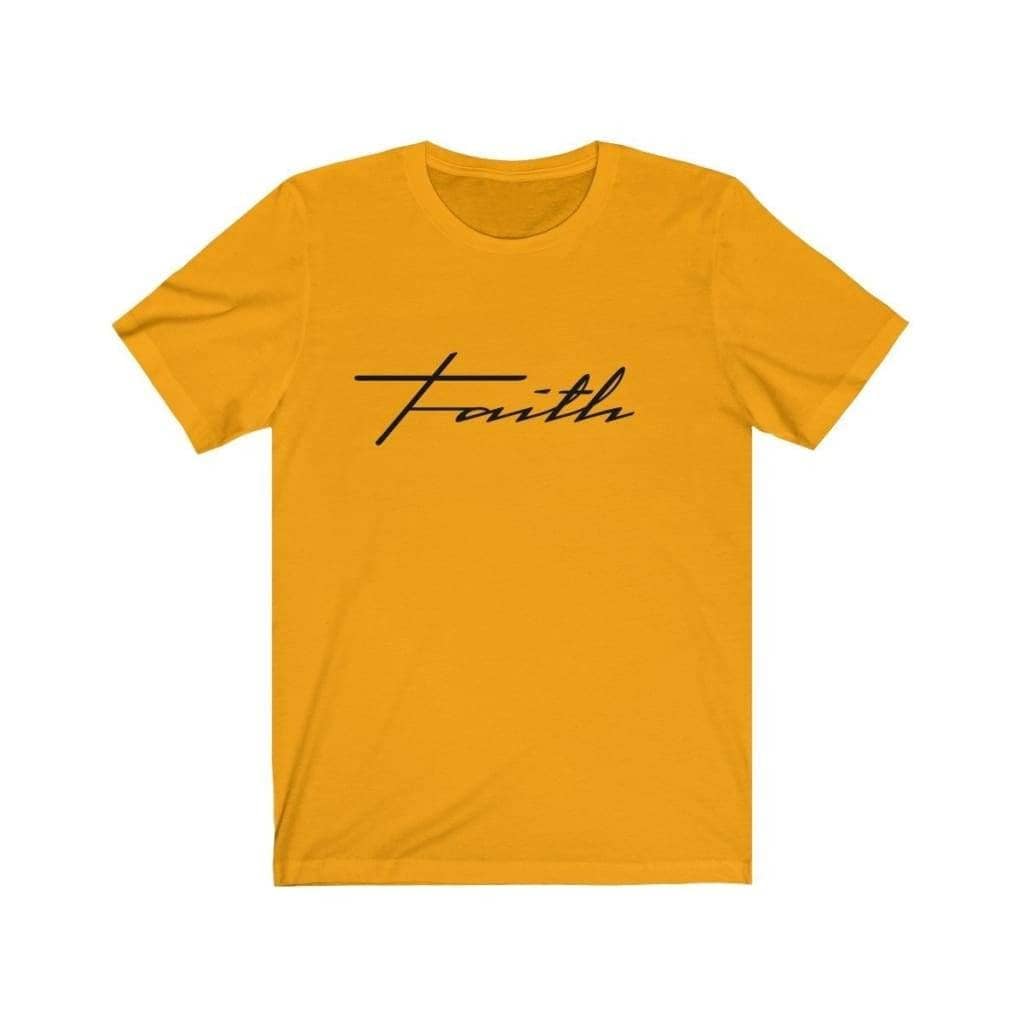 Bella & Canvas 3001 T-Shirt Faith in 14 colors and 7 sizes Gold / XS T-Shirt (3327699746916)
