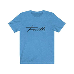 Bella & Canvas 3001 T-Shirt Faith in 14 colors and 7 sizes Heather Columbia Blue / XS T-Shirt (3327699746916)
