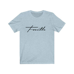Bella & Canvas 3001 T-Shirt Faith in 14 colors and 7 sizes Heather Ice Blue / XS T-Shirt (3327699746916)